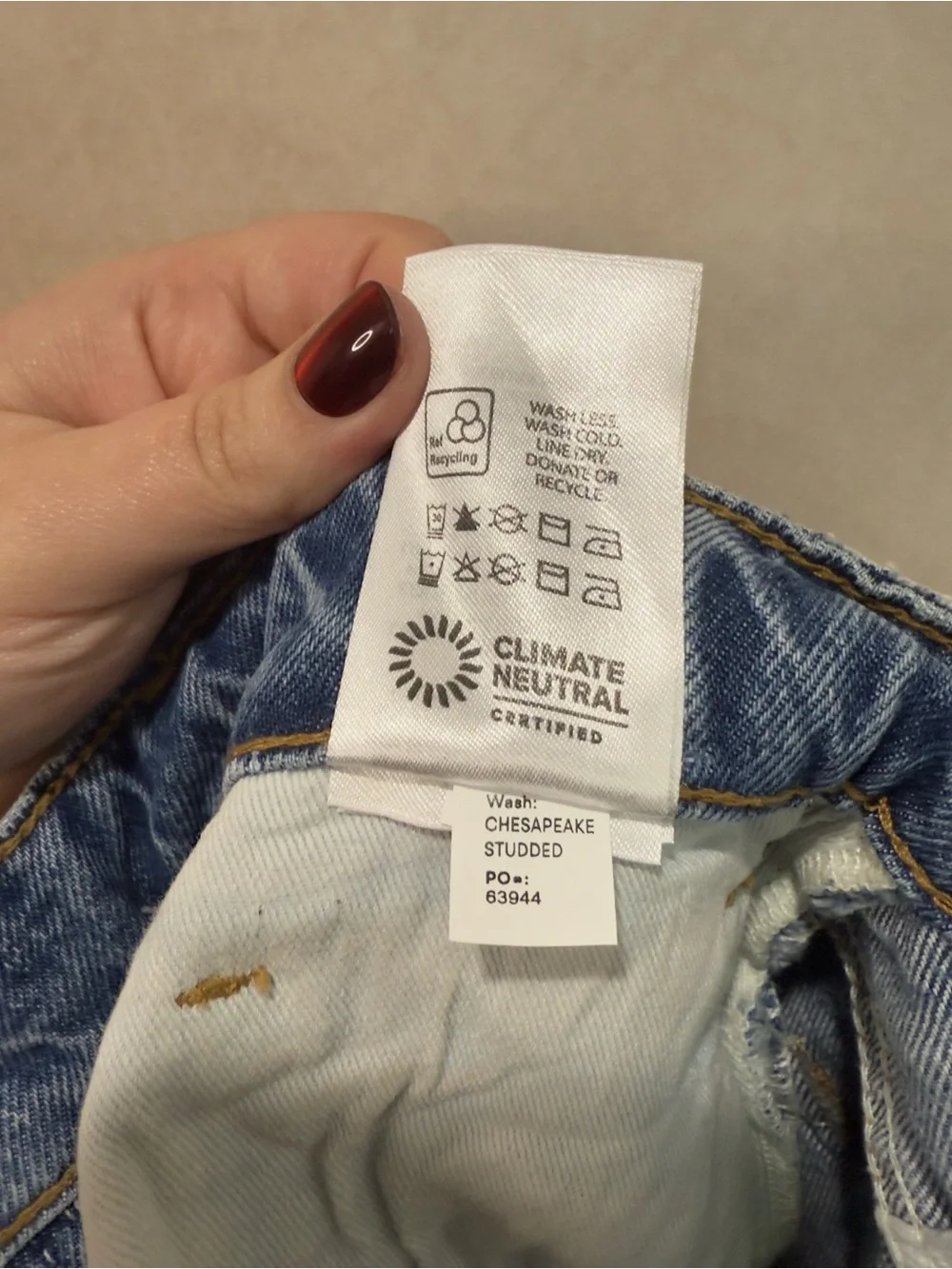 Reformation Raye Relaxed Cutoff Shorts Chesapeake Studded Denim Size 24 NWT